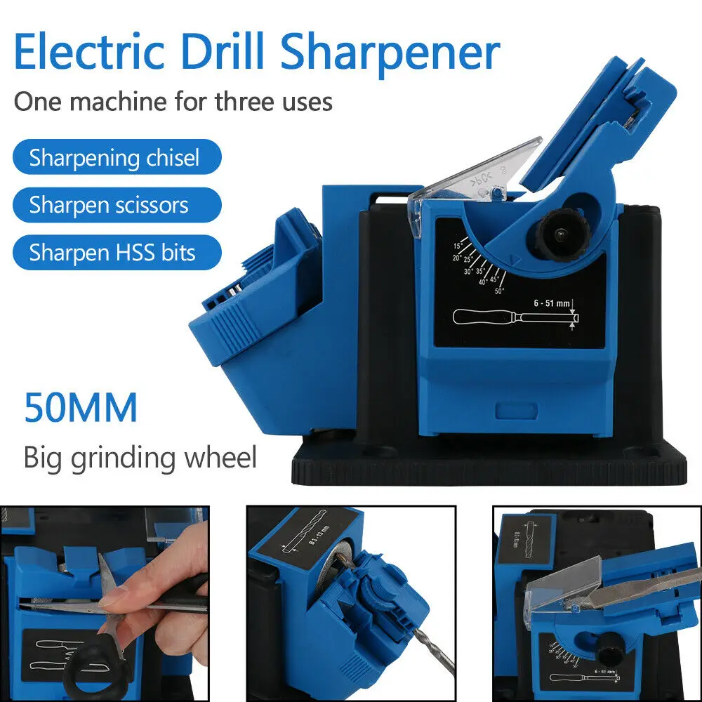 110V/220V Electric Multifunctional Grind Wheel Sharpener or 150 Grit Sharpening Accessories for Knives Scissors Iron Drill Bit