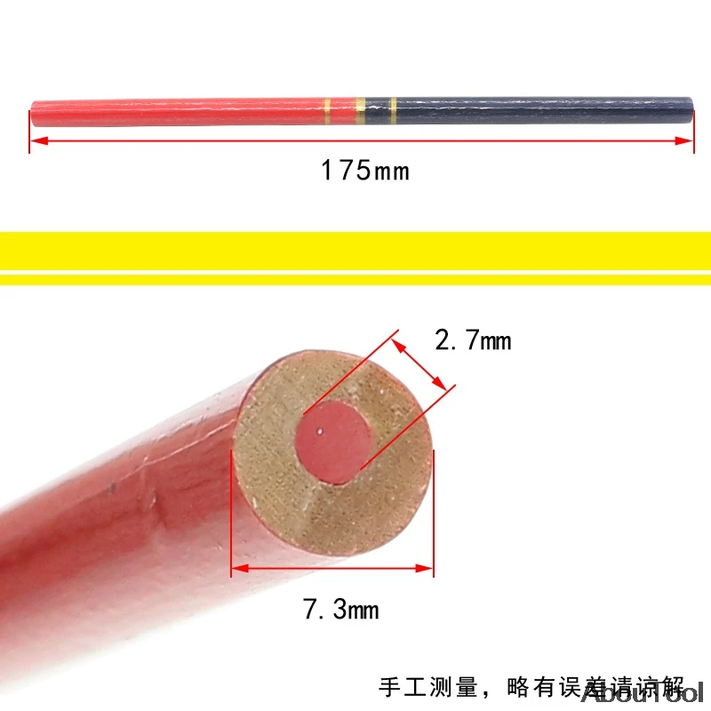 10 Uds. Lápices de carpintero, lápiz para carpintería con escala de plomo negro, herramienta de carpintero, lápiz marcador de papelería de plomo rojo azul