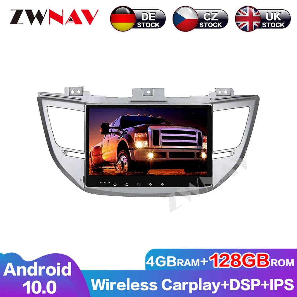 Carplay Radio Android 10 128G DVD Player Multimedia Touch Screen Car Audio Navigations GPS For Hyundai IX35 2015 Head Unit