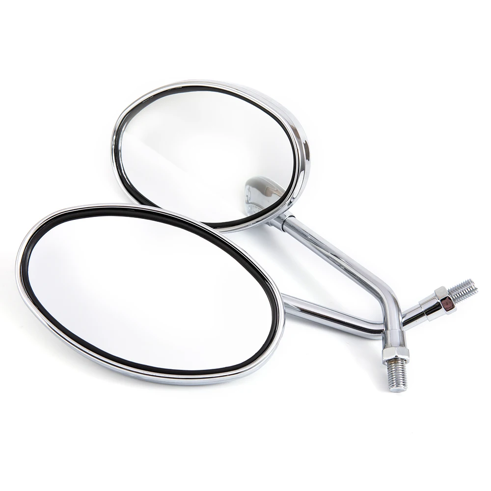 Universal cromado Oval retrovisores laterales para motocicleta 10mm para la sombra de vt750 xmax 125 250 bandit 600 bandit 650 bandit 1200 M10