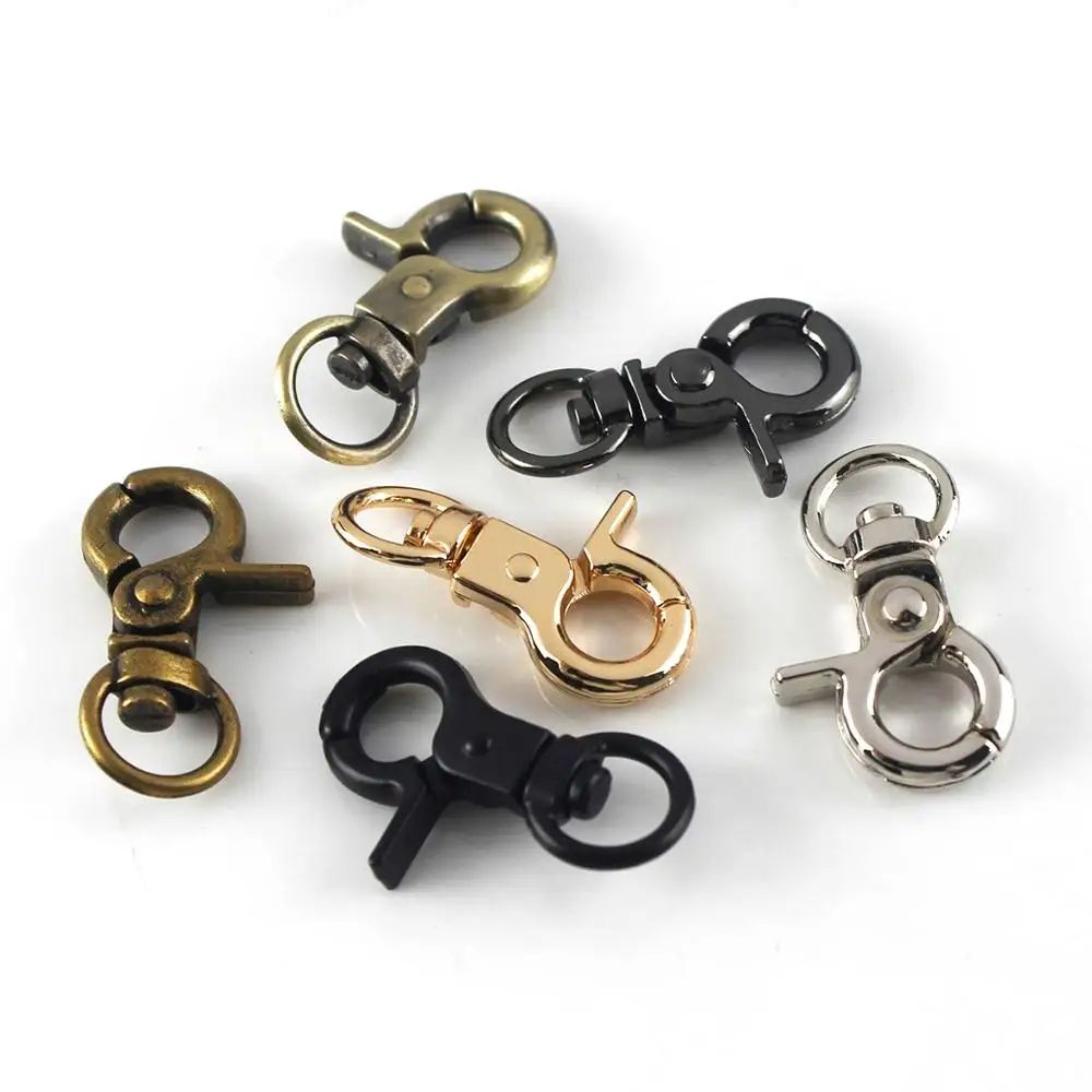 1x Metal Tiny Snap Hook Trigger Lobster Clasps Clips Spring Gate Leather Craft Tiny Pet Leash Bag Strap Webbing Keychain Hooks