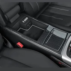 Car Console Armrest Box Water Cup Panel Cover Carbon Fiber Color Trim For Audi A6 C7 A7 2012-18 Interior Storage Box Frame Trim