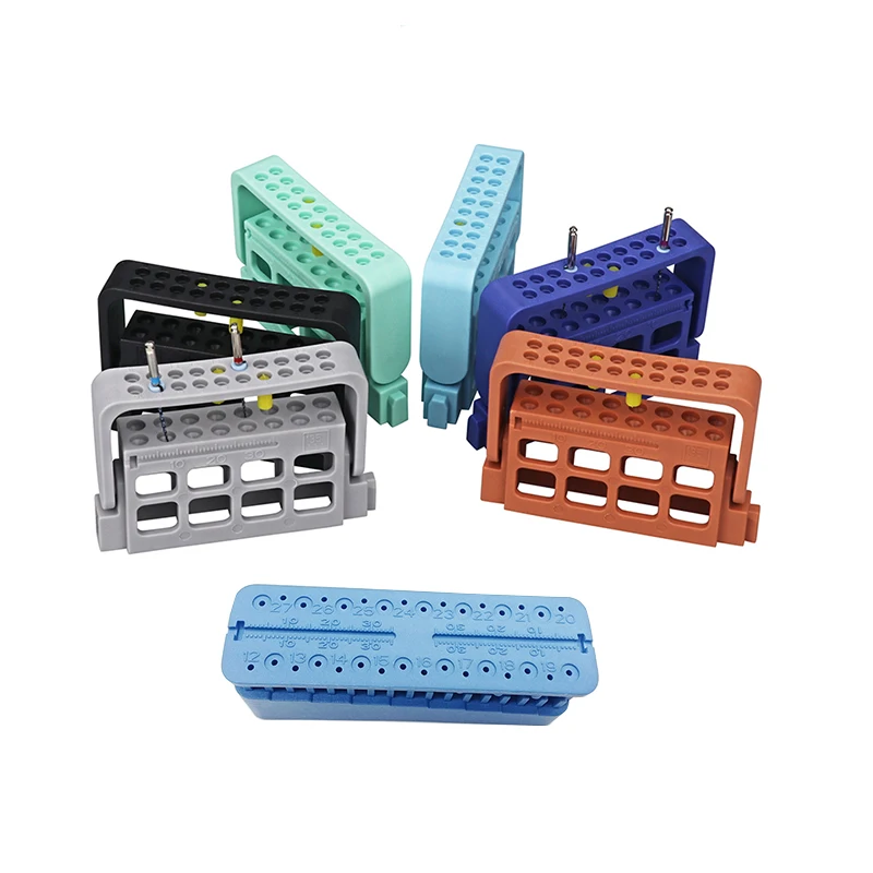 

5pcs Dental Endo Measurement Endodontic Measuring Block Files Stand Ruler Autoclavable Holer Root Canal