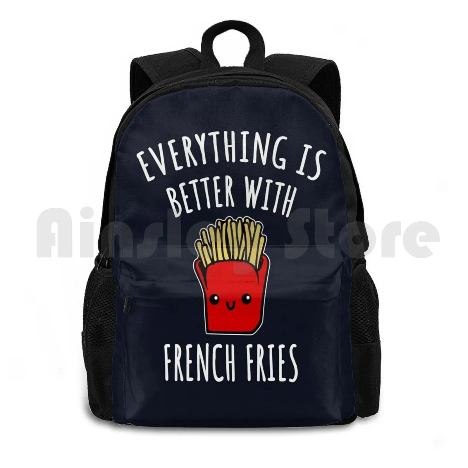 

Everything Is Better With French Fries Outdoor Hiking Backpack Waterproof Camping Travel Fries Fries Food Food I Love Fries