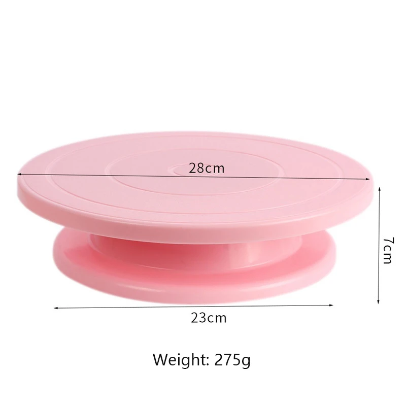 Rotating Round Cake Stand Anti-skid Cake Turntable Cake Decorating Tools Cake Rotary Table Kitchen DIY Pan Baking Tools 10 Inch