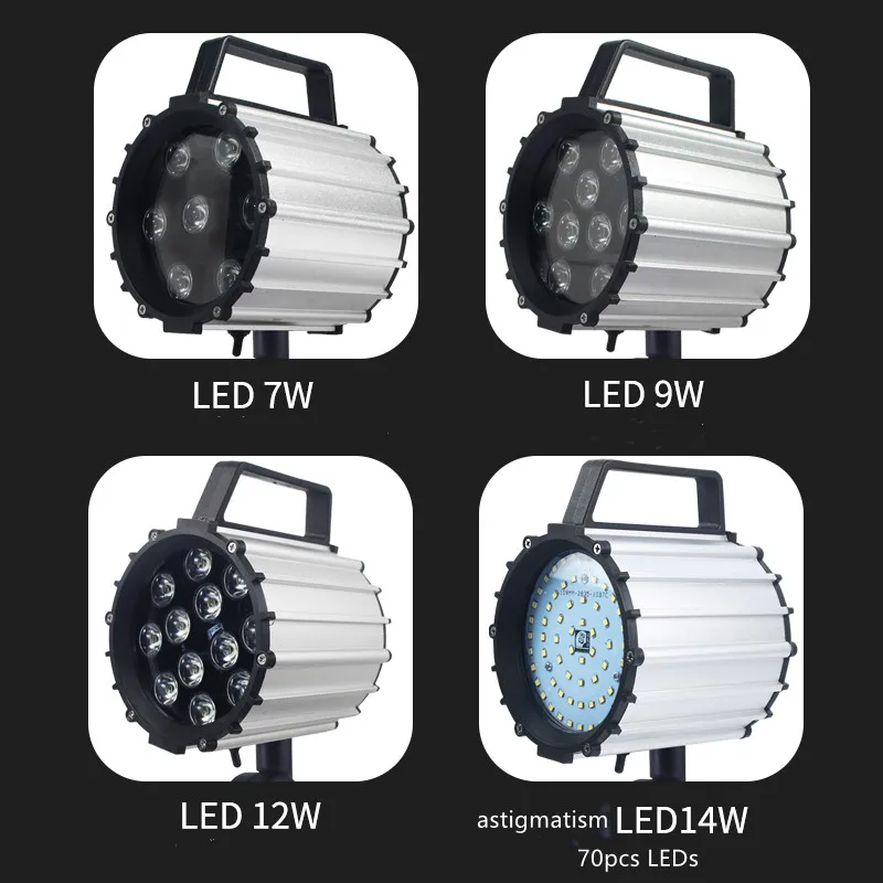 Imagem -03 - Lâmpada de Trabalho Led para Máquinas-ferramenta Equipamento de Braço Longo Fresadora Impermeável à Prova de Explosão 7w 18w 24w 220v