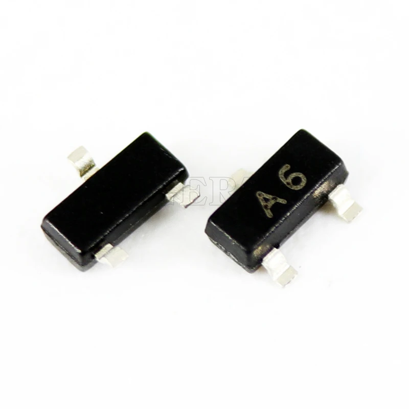 100pcs/lot Switching diode BAS16 A6 SOT-23 100V,150mA, TRR =6ns,VF=1.25V@150mA,PD=225mW