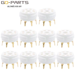 PCB Mount K8A 8 Pin Octal Ceramic Tube Socket Base For 6P3P 6SN7 6N8P EL34 274B 5Z4P 6550 KT88 KT66 6L6 Hifi Audio AMP DIY 10PCS