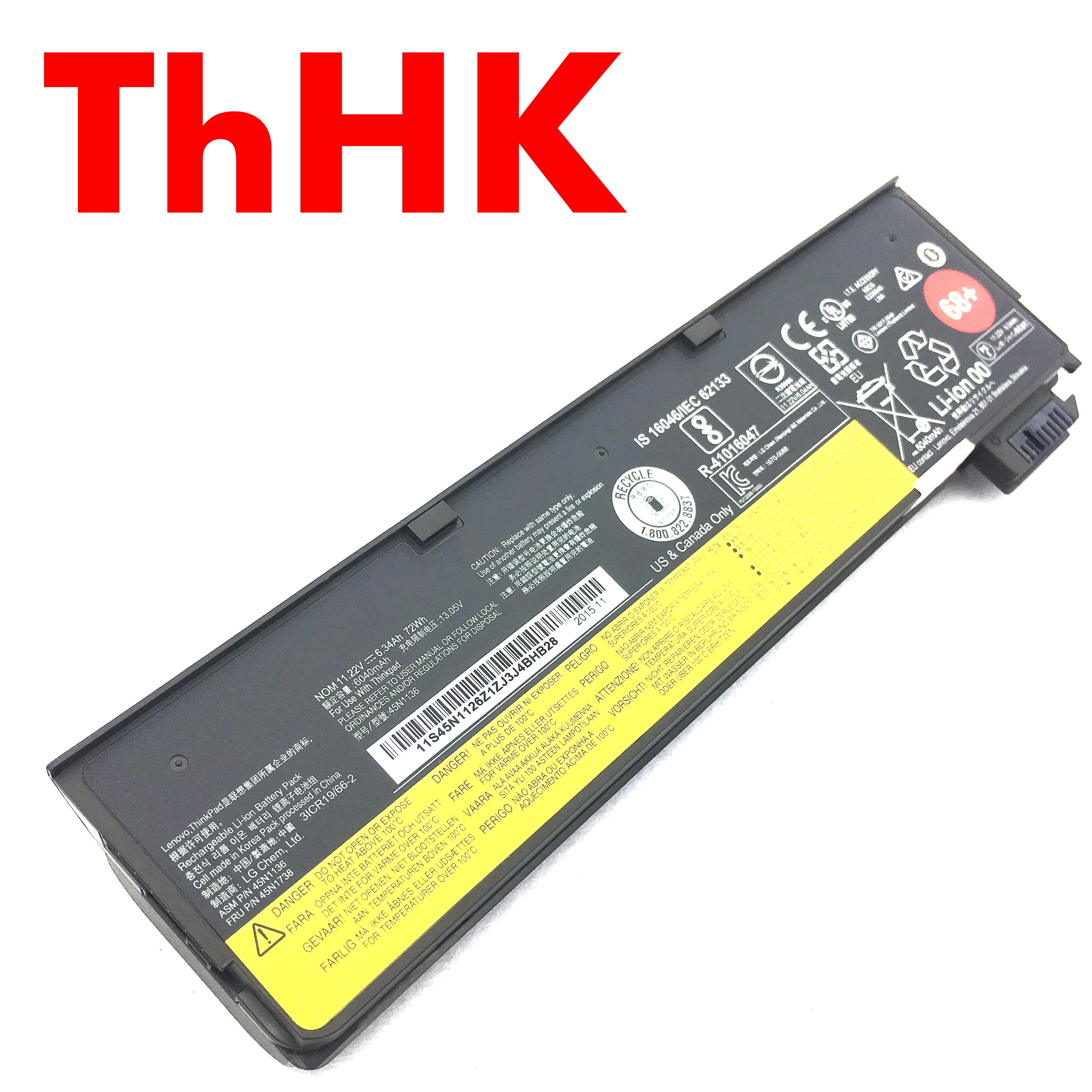 Genuine 72Wh Battery For Lenovo Thinkpad X260 X240 X240S X250 X250S T450 T470P T450S T440 T440S W550s L450 L470 T460 T460P T550