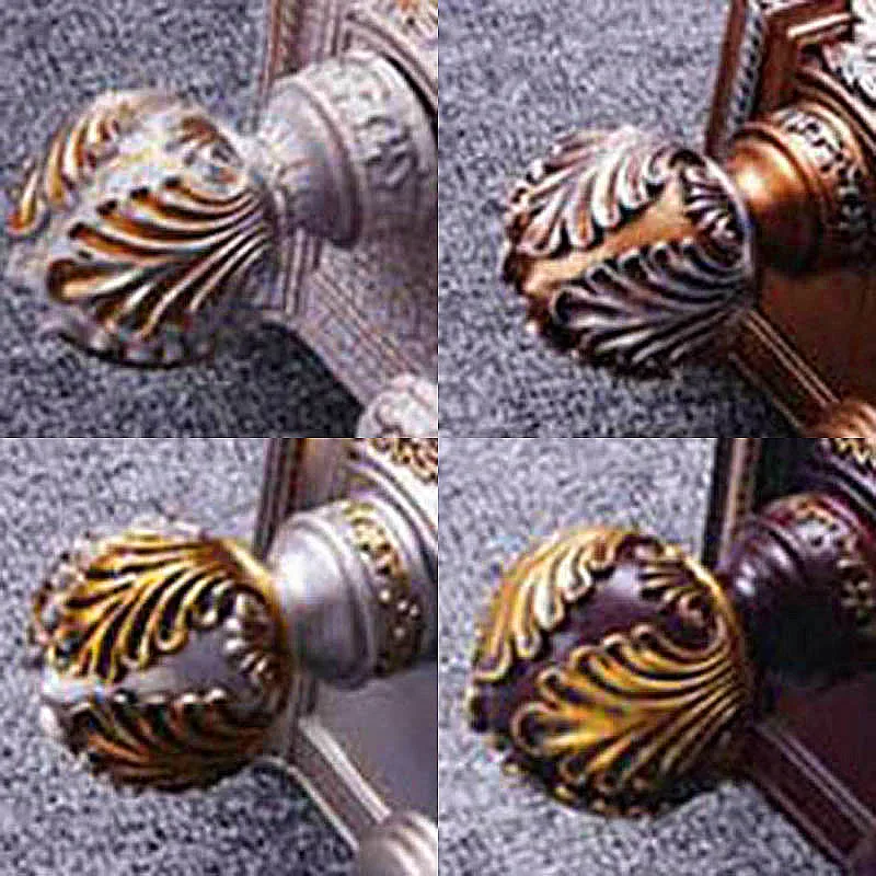 

35 mm tip end Curtain accessories Artist carve Roman Curtain Hardware Palace Baroque rod end Single rod bracket head rod tips