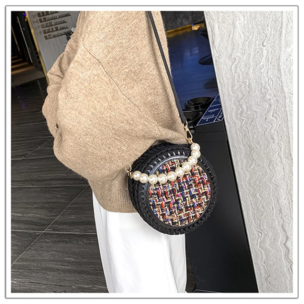 DIY Woven Bag Set Wool Bag Bottoms Handmade Handbag Shoulder Strap With Hardware Pearl Accessories for DIY Bag Backpack