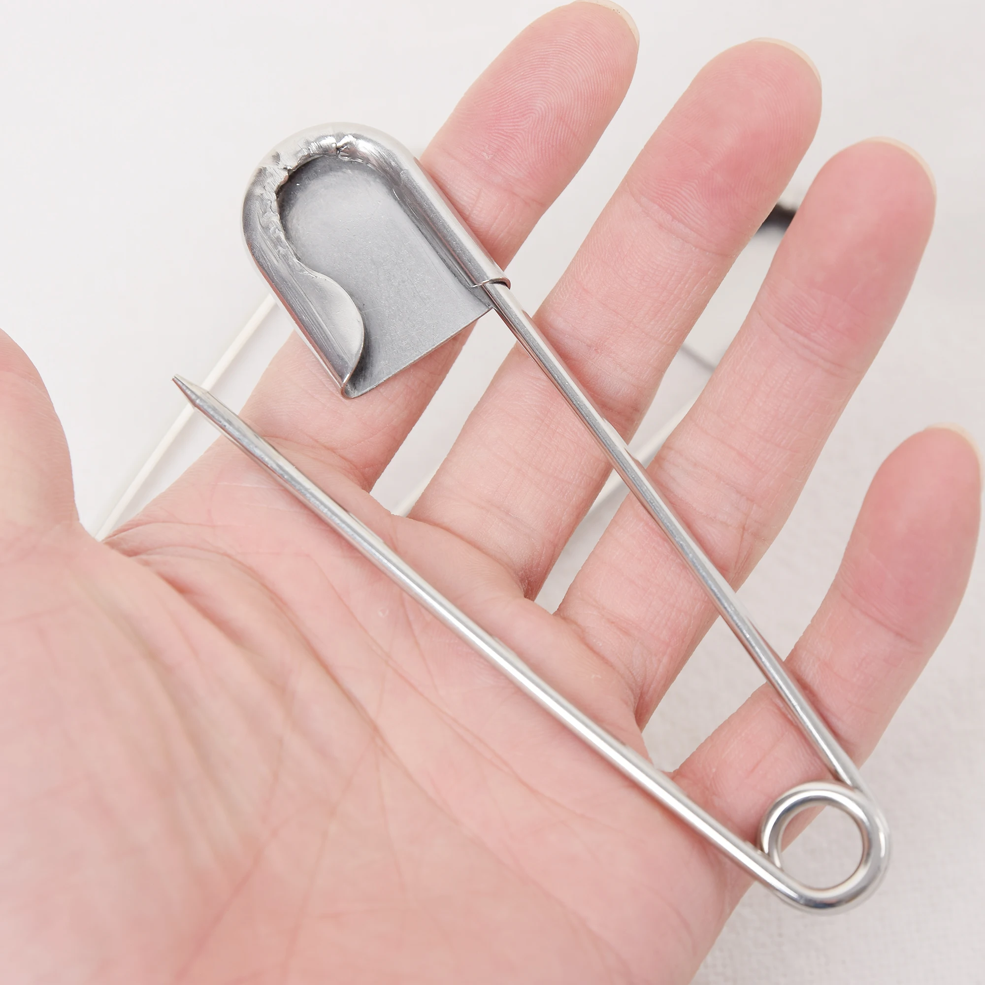 12.8cm Stainless Steel Wrapped Safety Pins Laundry Large Button Pins Large Pins Safety Pin Diy Sewing Tools Accessory