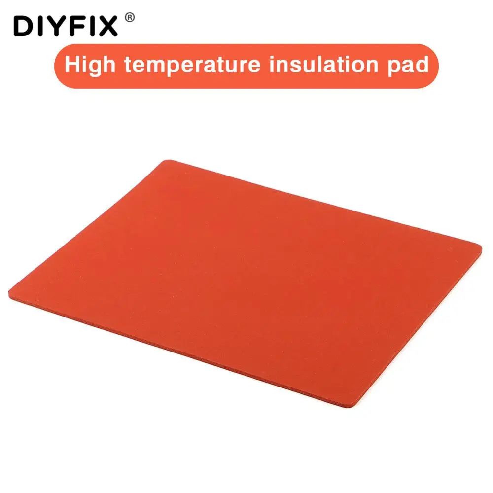 Diyfix 1Pc Mobiele Telefoon Reparatie Druk Screen Fit Mat Zachte Kussen Non-Omzet Kabel Explosieveilige Mat rode Siliconen Mat Tool