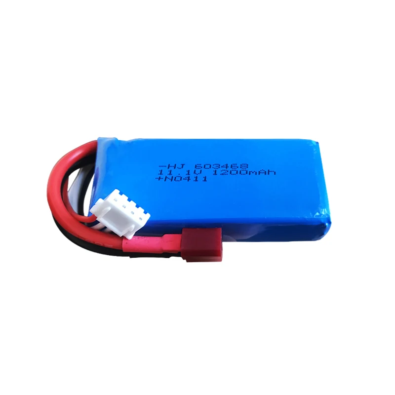 1-2-3 pezzi 11,1 V 1200 MAH 603468   batteria al litio con spina a T per barca da corsa WLtoys WL915 RC F1 ad alta velocità