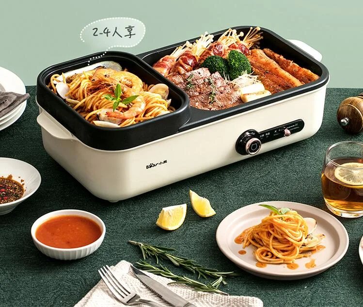 Gấu Hộ Gia Đình Đa Chức Năng Nấu Nướng Nồi Diy Điện Gia Dụng Bếp Nướng Điện Không Khói Barbecue Máy Nướng 220V