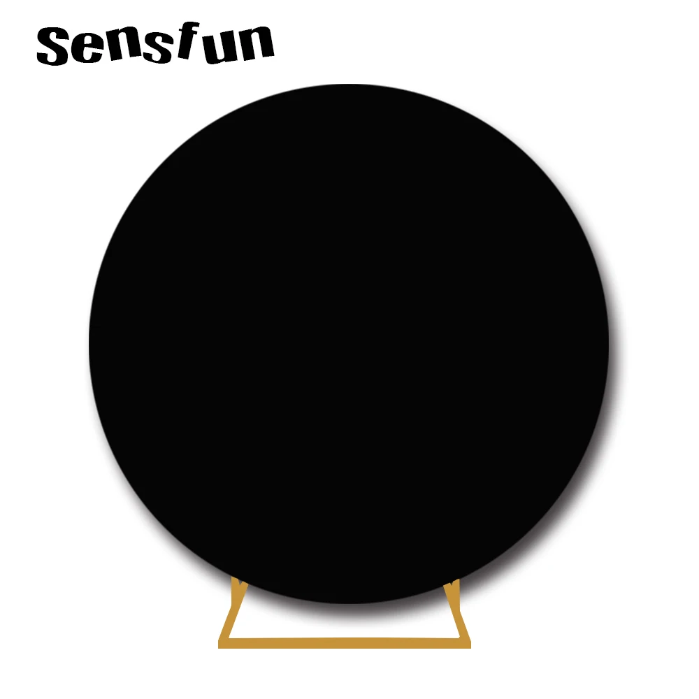 Sensfun Pure Light Pink Baby Shower Round Circle Backdrop For Photography Girs Newborn 1st Birthday Party Backgrounds Photocall