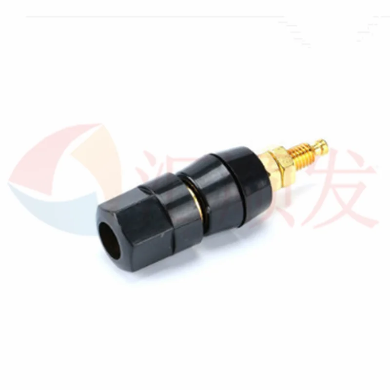 Gold-plated power amplifier speaker horn power terminal single hexagon 4mm terminal banana plug socket