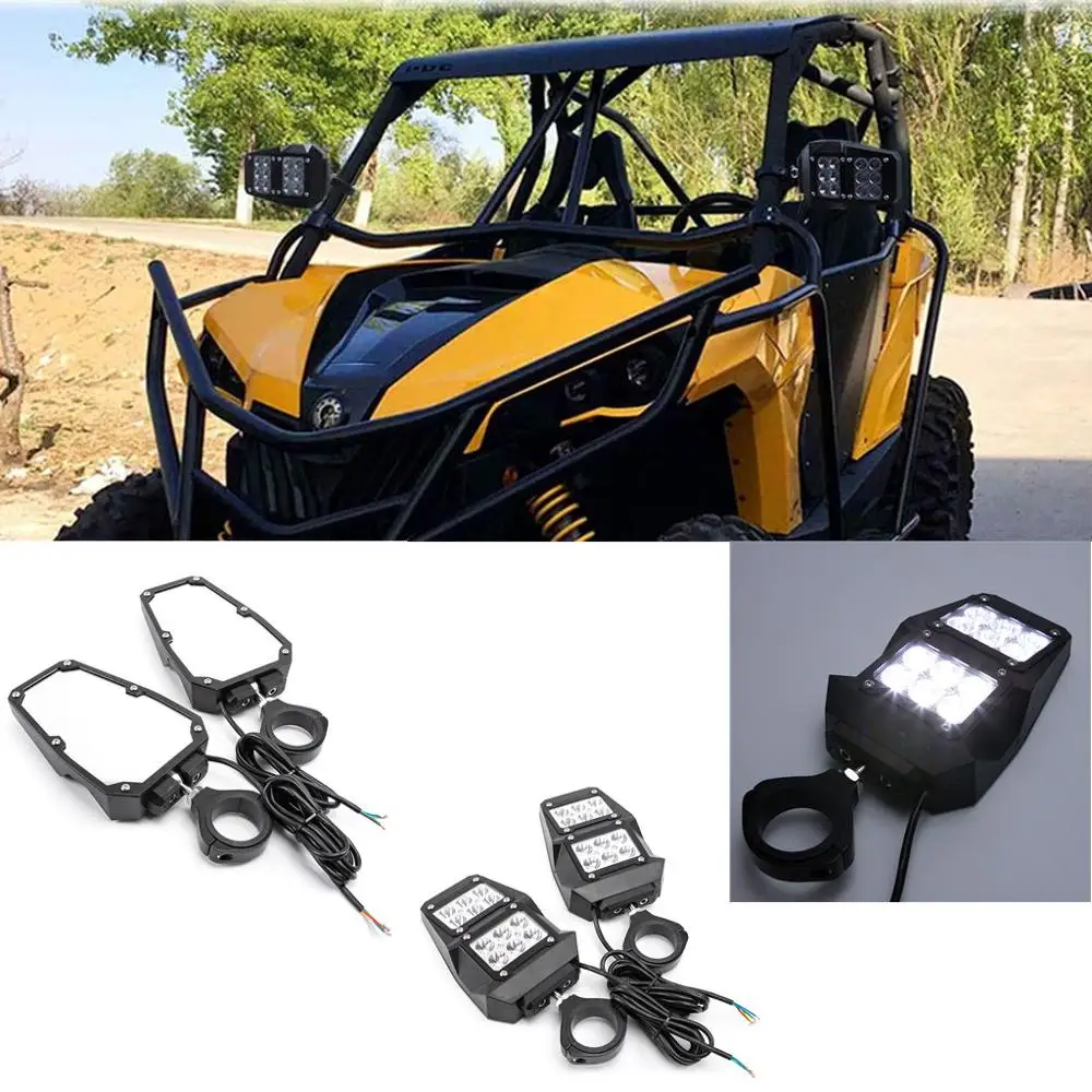 

1.5"-2" UTV Rear View Side Mirrors w/ LED Light For polaris rzr 1000 800 900 xp ranger for can am for Yamaha for Honda