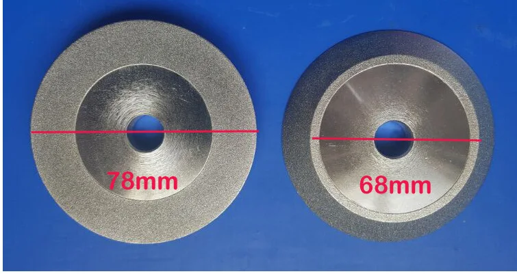 78mm Diamond Grinding Wheel Dish Grinder Circle Sharpener Disc for  Carbide Metal Tungsten Steel Milling Cutter Tool 200Grit