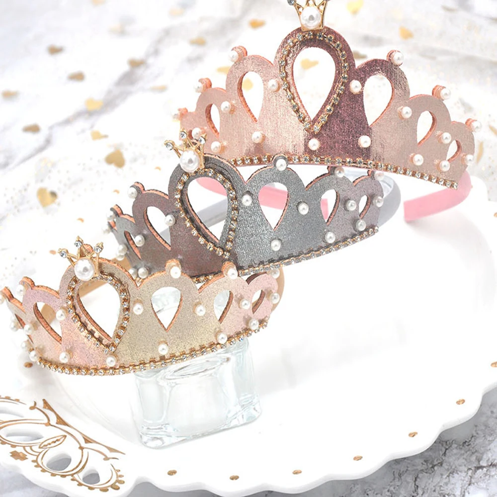 Children\'s Crown Headband Princess Crystal Head Jewelry Kids Rhinestone Hairpin Girls Temperament Headband Hair Jewelry