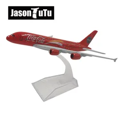 JASON TUTU 1:400 Scale 16cm Plane COLA Cool Airlines Airbus A380 Metal Alloy Airplane Aircraft Model Decoration Plane Kids Gift