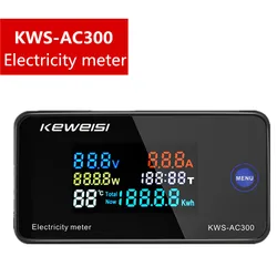 KWS-AC300 Voltmeter Amperemeter KWS Power Energy Meter AC 50-300V LED AC Wattmeter Strom Meter mit Reset Funktion 0-100A