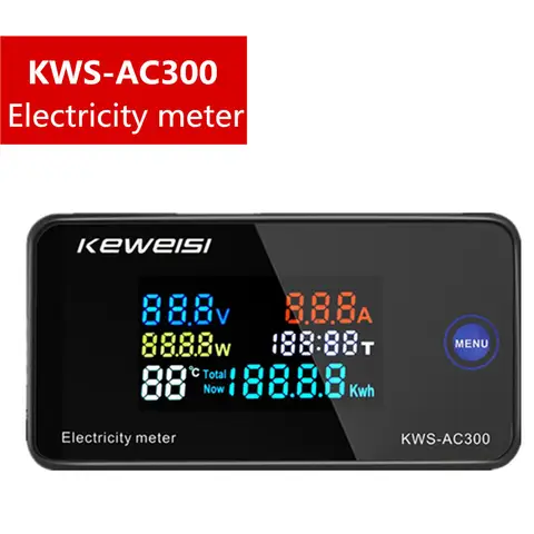 KWS AC300 Volt and Watt Meter 50-300V JUANJUAN
