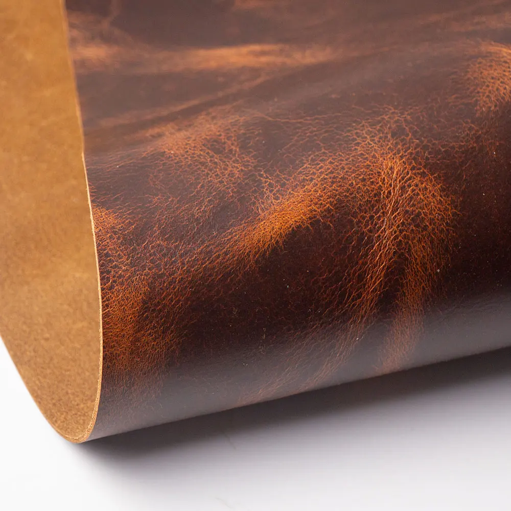 Cowhide cow leather thick genuine leather wax hard First Layer Tanned cow skin hide vintage DIY Leathercraft leather piece