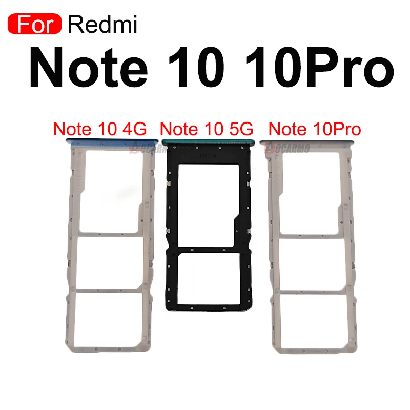 For Xiaomi Redmi Note 10 4G 5G Pro 10Pro SIM Card Reader Sim Tray Holder SD Slot Replacement Parts