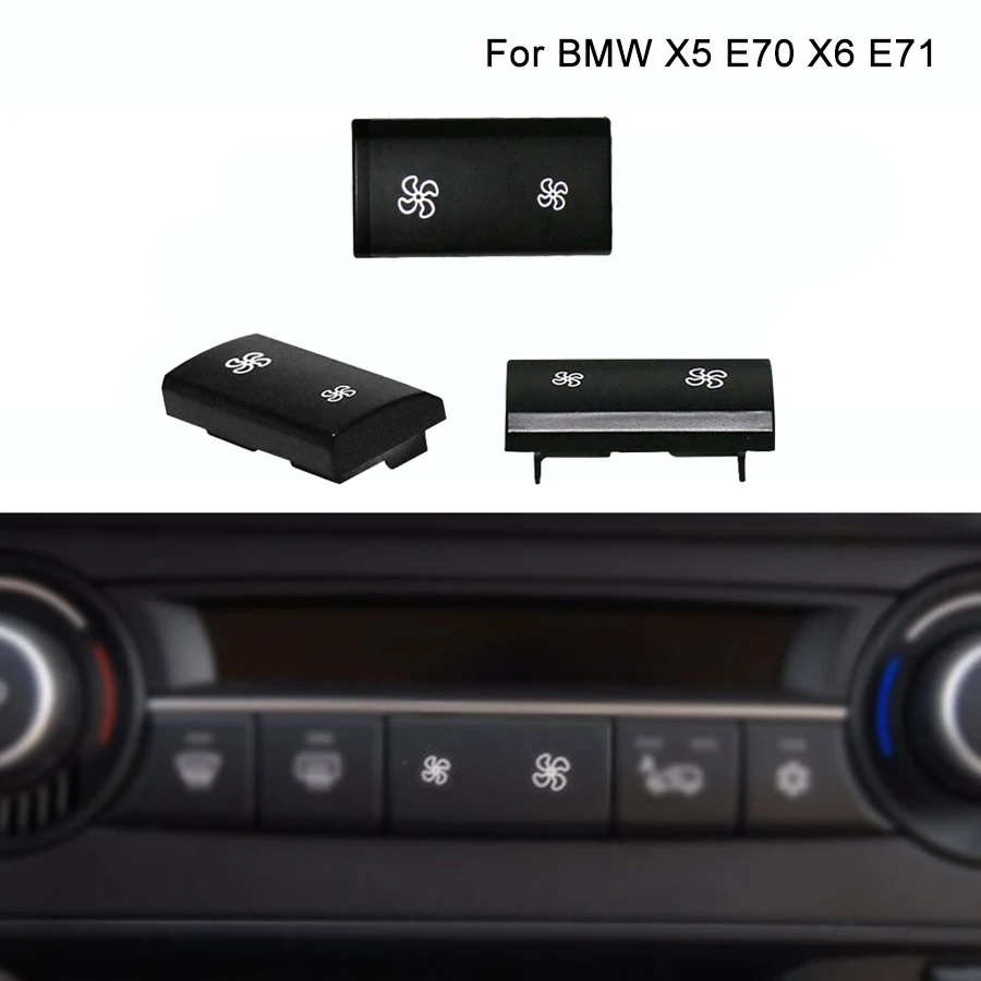 Car Heater Climate Air Conditioning Control Panel Fan Speed Button Cover for BMW X5 E70 X6 E71