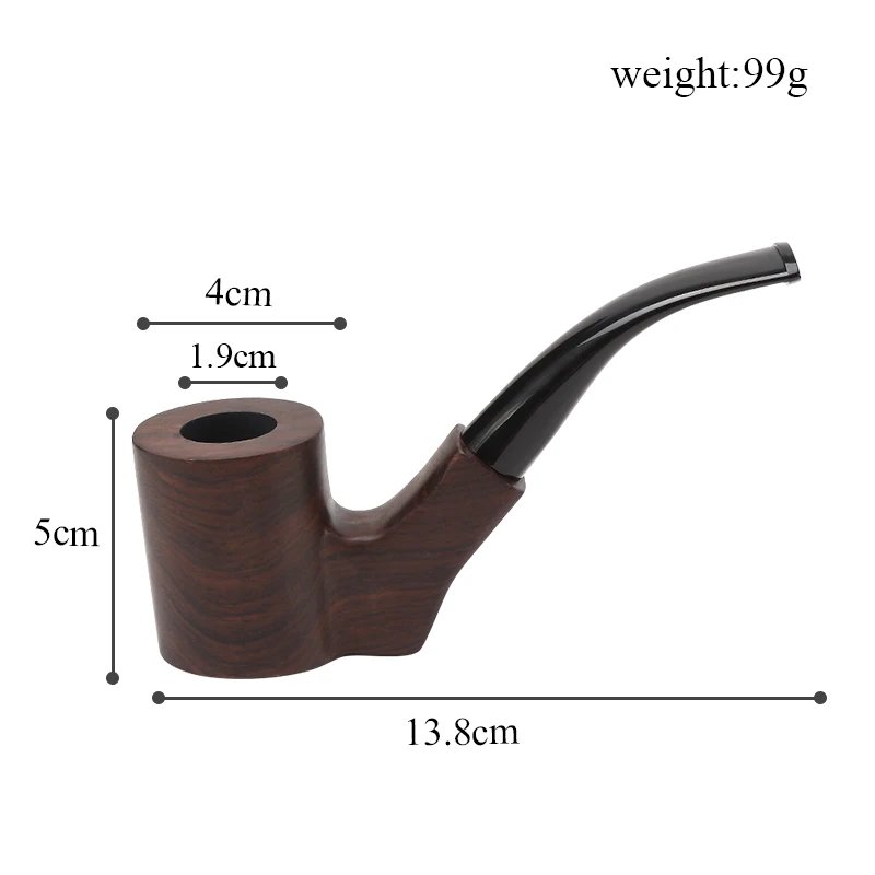 New Classic Smoking Pipe Creative Flat Bottom Tobacco Pipe Ebony Pipe 9mm filter Handmade Wooden Pipe Smoking Accessolries