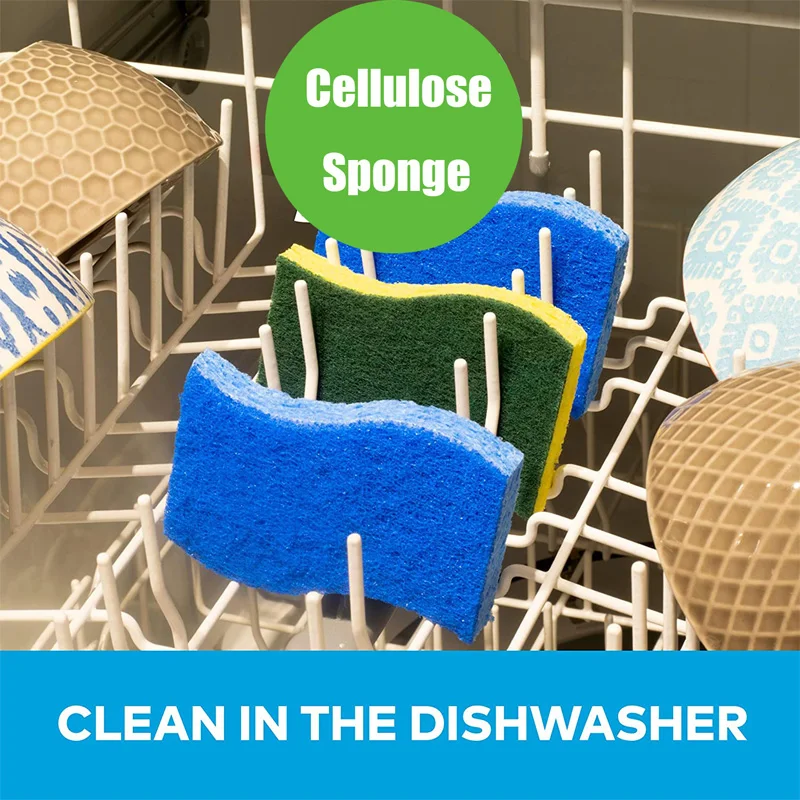 Floristic Kitchen Sponge Scourer Natural Rub Sustainable Eco Friendly Products For Dishware Pots Washing New Tableware Scrubber