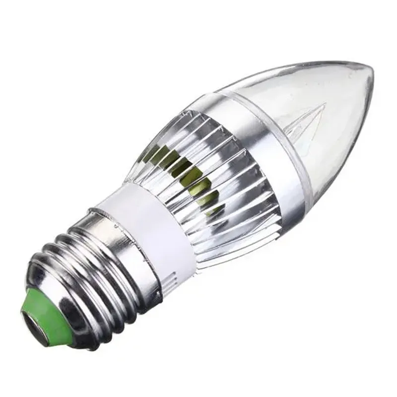 LED Candle lamp E27 9W/12W/15W LED Bulb Lamp Warm/Natural/Cold White AC85-265V Gold/SIlver LED Candel Spotlight