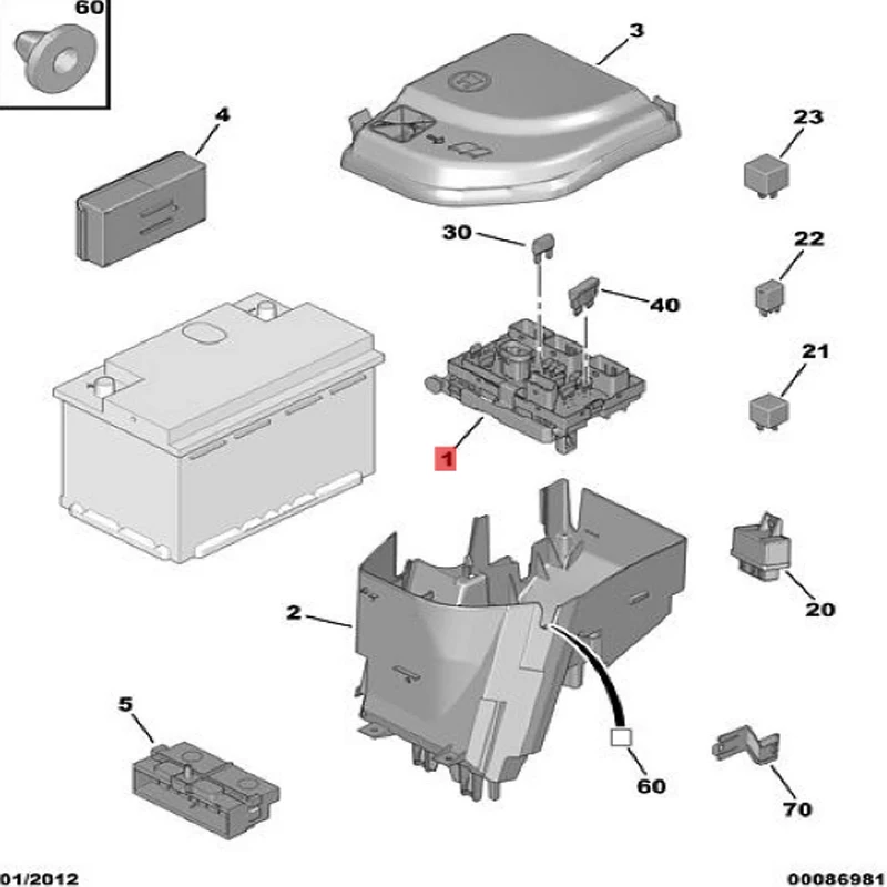 9809742780 9664705980 9667044980 9807028580 9807028780 9664706180 9800270480 Genuine Fuse BoxFor Citreon C5 Peugrot 3008