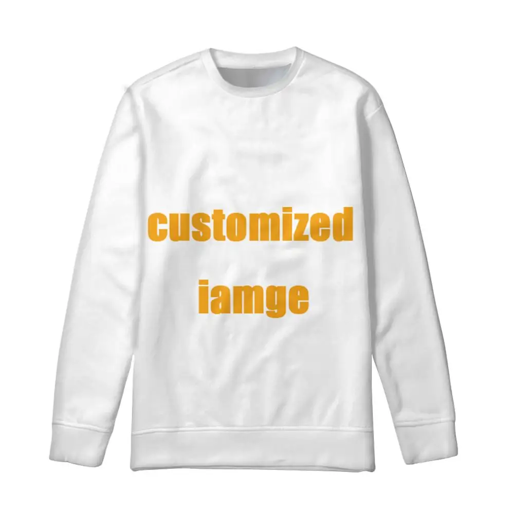 NOISYDESIGNS 2020 Women's New White Customized Print Picture Top Female Long Sleeve O-Neck Autumn Top Sweatshirt Sudadera Mujer