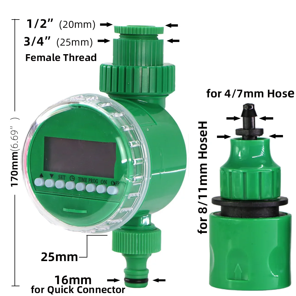 Automatic Intelligent Electronic LCD Display Home Ball Valve Watering Timer Garden Water Timer Irrigation Controller System