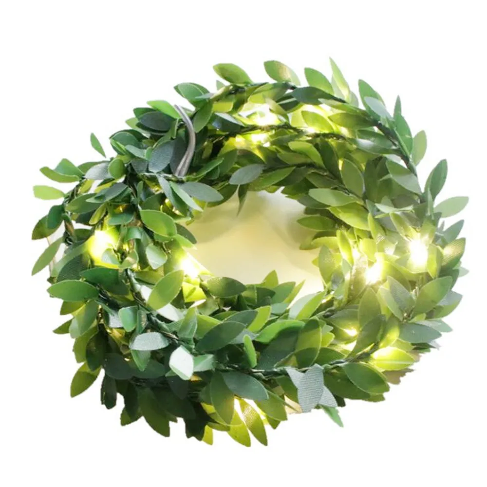 

LED Green Leaf Vine Fairy Light String 2m/3m/5m/10m Battery USB Powered Garlands Christmas Party Wedding Lighting Lamp Decor