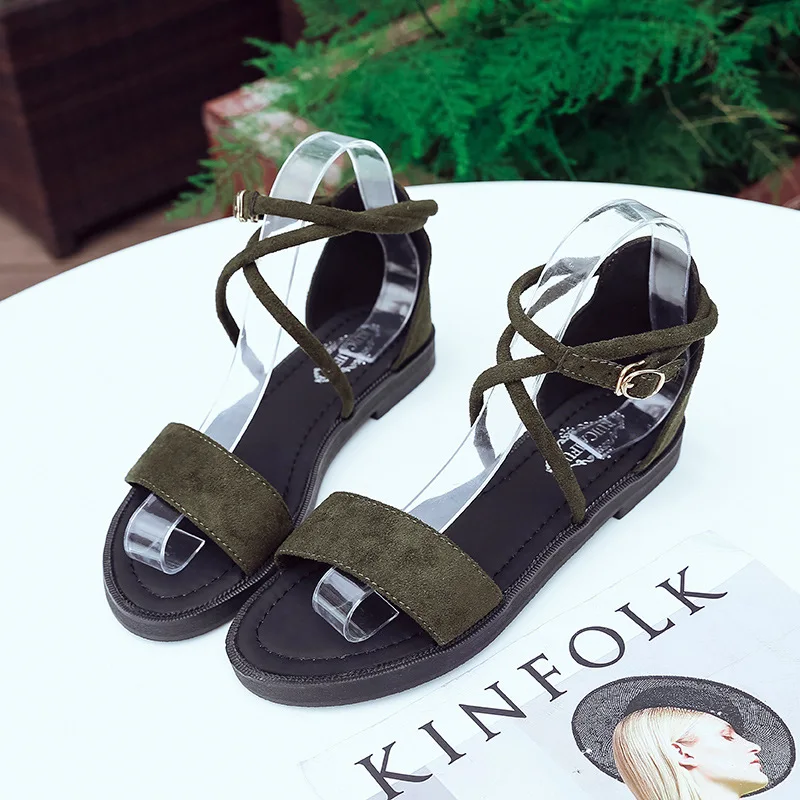 Summer Shoes Woman 2019 Newest Women\'s Sandals ~Square Heel Sandals Gladiator~Cross-tied Sandal High Heels Wedgs Sandals Women