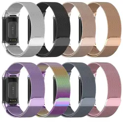 Metal Band For Fitbit Charge 5 6 Smart Wacth Mesh Magnetic Loop Sport Strap For Fit bit Charge 5 6 Bracelet Stainless Steel