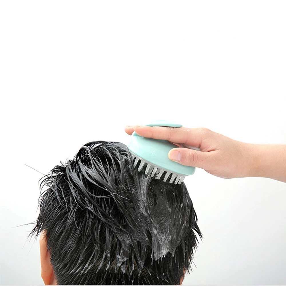 Escova de massagem de cabelo para couro cabeludo, escova de massagem de silicone spa para lavagem de cabelos