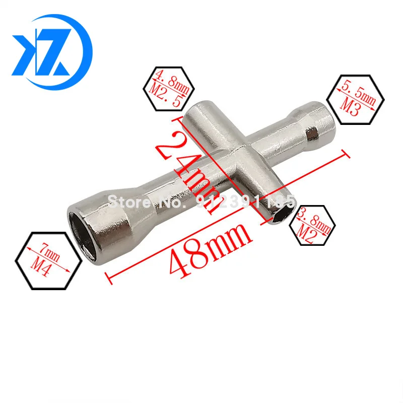 1Pcs Mini M2 M2.5 M3 M4 Screw Nut Hexagonal Tools E3D V6 Nozzle Mini Spanner Cross Wrench Sleeve Socket Maintenance Tool