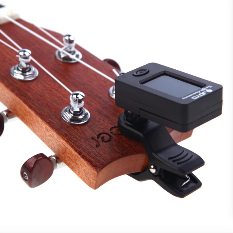 Guitar Tuner Digital Clip-On Tone Tuner for Electric Urikri Bass Violin Universal 360 Degree Rotatable Sensitive Built-in Batter