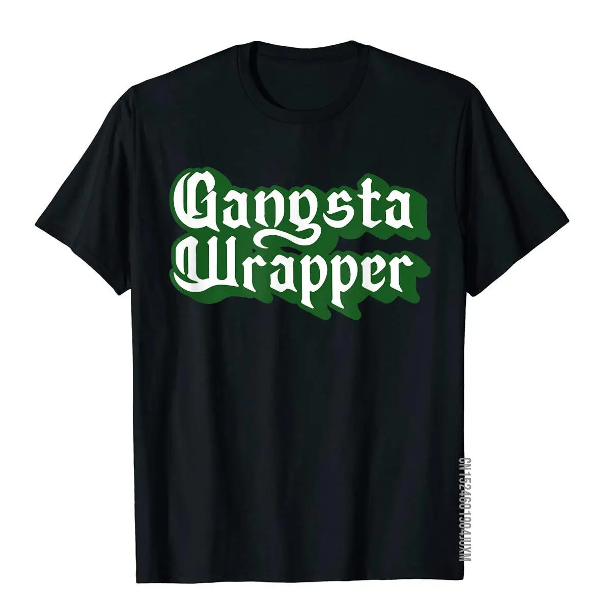 Gangsta Wrapper Fun Funny Christmas Holiday Graphic T-Shirt Simple Style T Shirt For Men Discount Cotton T Shirt Camisa