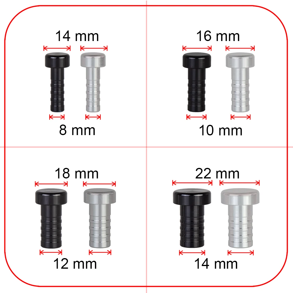 Size 8mm-32mm Alloy Aluminium Plug blow off valve Bov Blanking Plug Silicone Hose Blanking Plug 8 10 12 14 16 18 20 22 28 30 32