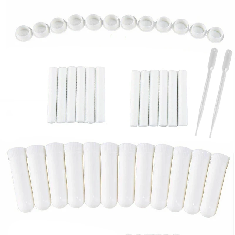 

300Pcs Inhaler Stick Essential Oil Aromatherapy White Color Nasal Inhaler Tubes Empty Blank Nasal Inhalers for Essential Oils