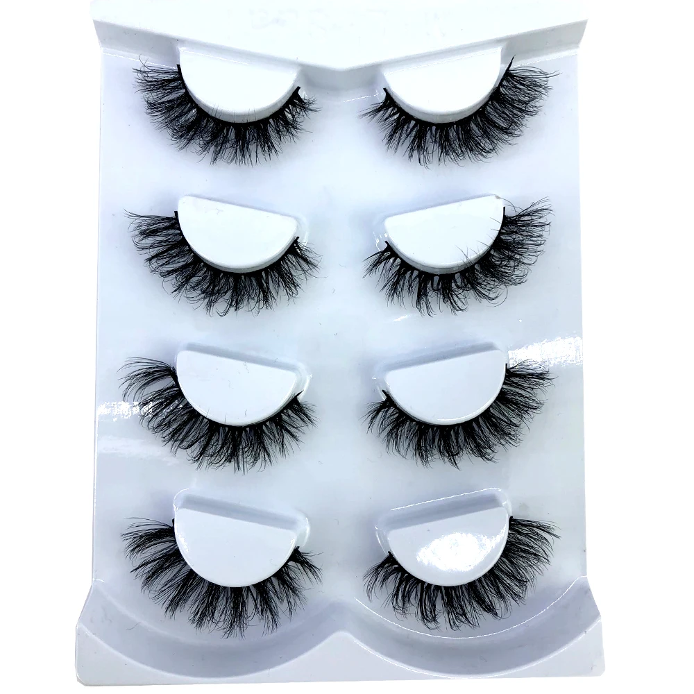 HBZGTLAD 4 Paar Natürliche Falsche Wimpern Lange 3D Nerzwimpern Wimpernverlängerung Nerzwimpern für Schönheit – Detail 8