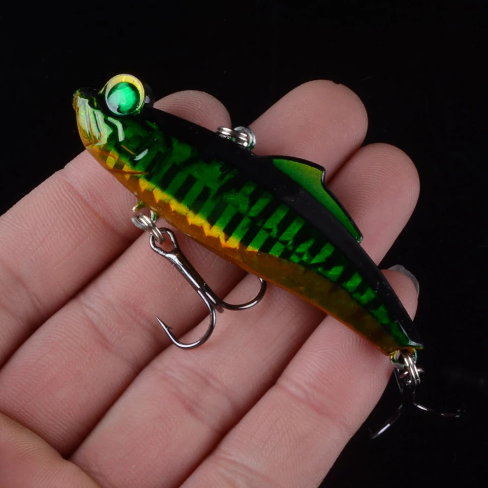 1 pcs 6.7cm/12g Artificial Bait Popper VIB Fishing Lure lead inside Hard Bait Diving Pesca Bait Sea Fishing Tackle 3D Eyes
