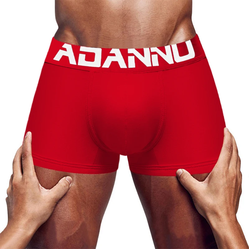 New Arrivals ADANNU Men Underwear Boxer Cotton Breathable Comfortable Underpants Breathable Male Pants U Pouch 4 Color AD48