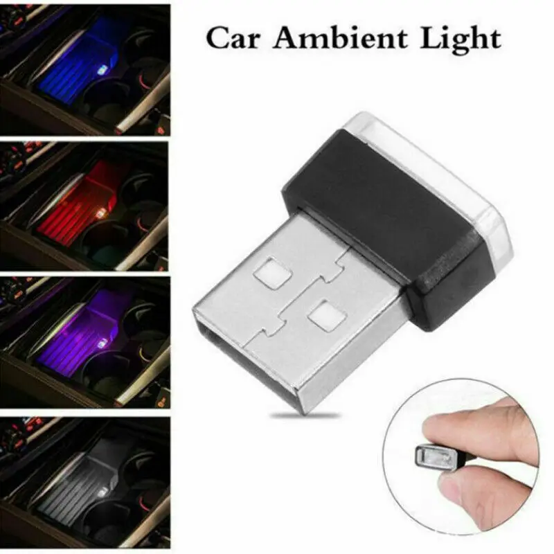 

1X 7 Colors Mini USB LED Car Interior Neon Light Ambient Lamp Bulb Auto Atmosphere Lamp Car Decoration Accessories Car Led Light