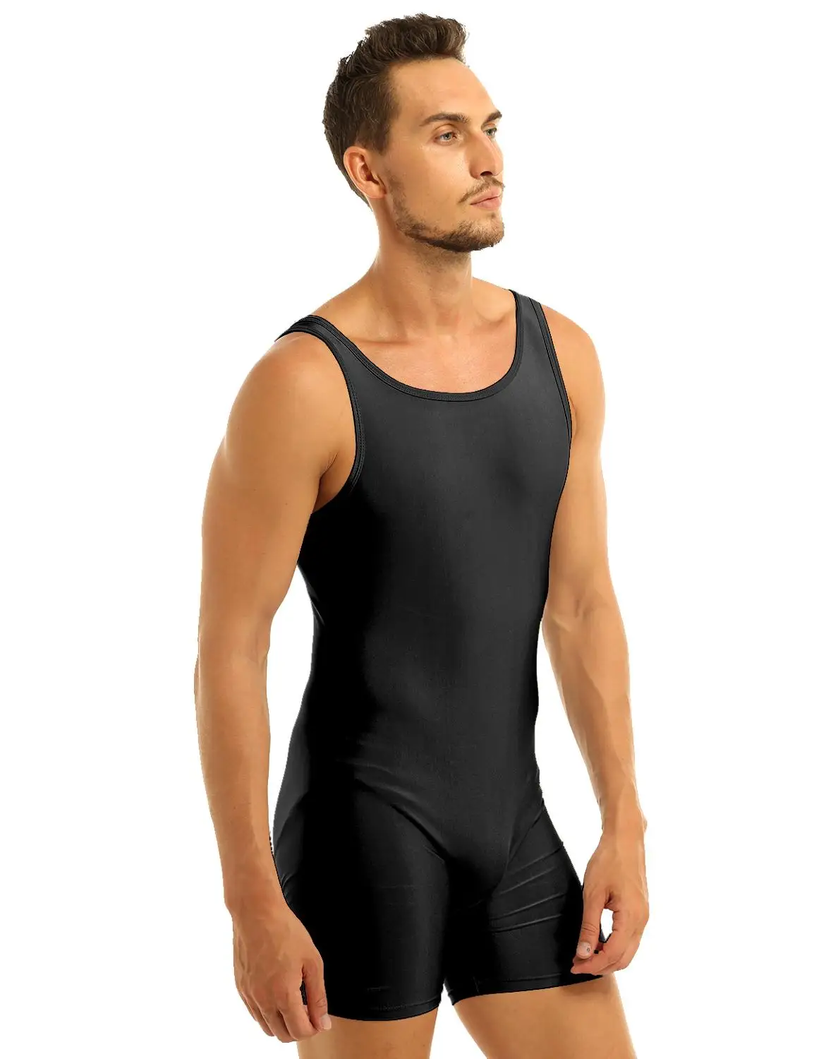 Men\'s Gymnastics Leotard Swimsuit Sports Body Swim Bodysuit Bodystocking Swimwear Swimming Bathing Suit Unitard Under Clothes